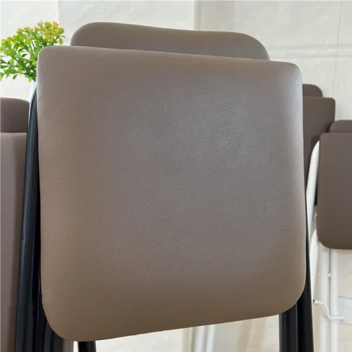 Miniatura 8 de Taburete de bar plegable de 26 ″/28 ″/30 ″, taburete de bar acolchado marrón rústico, silla alta de desayuno de cocina con respaldo y reposapiés