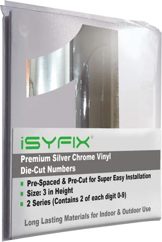 Miniatura 10 de iSYFIX Calcomanías de Números de Vinilo Verde Manzana – 1.5 Pulgadas Autoadhesivas (2 Juegos) – Calcomanía Premium Troquelada y Pre-espaciada