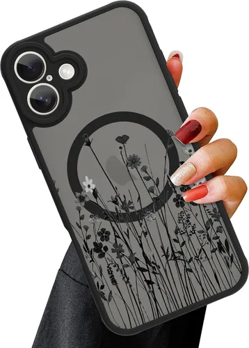 Miniatura 33 de OOK Funda magnética para iPhone 11 [compatible con MagSafe] Funda delgada mate translúcida negra para iPhone 11, funda protectora de lente de Negro