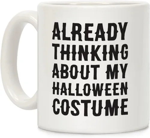 Miniatura 107 de LookHUMAN Taza de Café de Halloween – Halloween Is Meowgical Tazas, Taza de Café Espeluznante Idea de Regalos de Taza, 15 Onzas 10-Blanco
