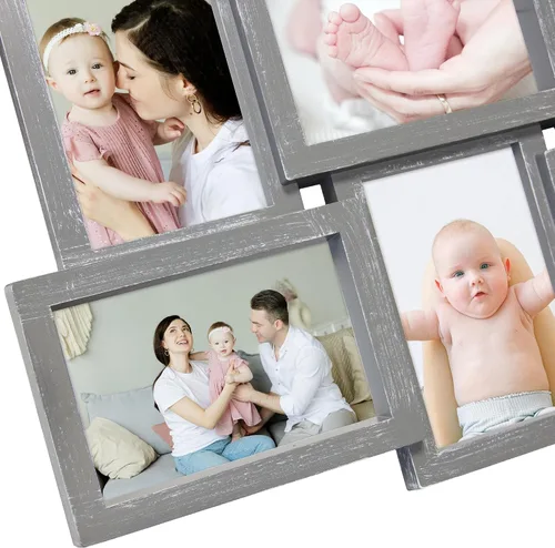 Miniatura 8 de HELLO LAURA - Marco de fotos de 4 x 6 pulgadas con collage y 18 espacios para pared - Gran marco de fotos con collage para decoración de pared