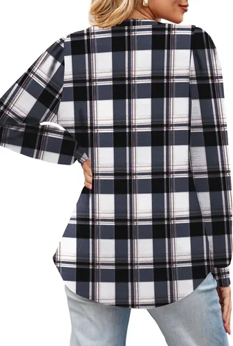Miniatura 4 de Dofaoo Sudadera para mujer, túnica de manga larga, ropa de otoño a la moda