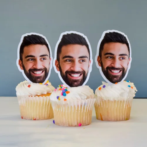 Miniatura 2 de VictoryStore Adornos personalizados para cupcakes – Juego de 150 adornos personalizados para cupcakes con foto personalizada, perfectos