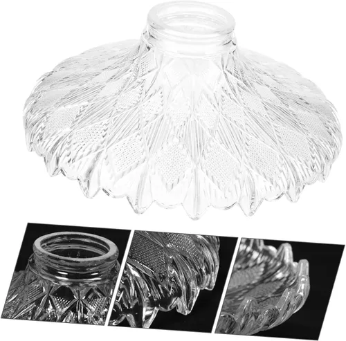 Miniatura 4 de Uonlytech Cubierta de la lámpara de la lámpara de pie de cristal Reemplazo de la pantalla Fácil de usar Ahorra tiempo esfuerzos