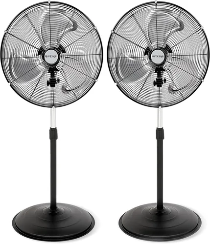Miniatura 11 de Hurricane Ventilador de pedestal oscilante para el hogar y el dormitorio, 16 pulgadas supremo, blanco, ventilador eléctrico portátil de pie