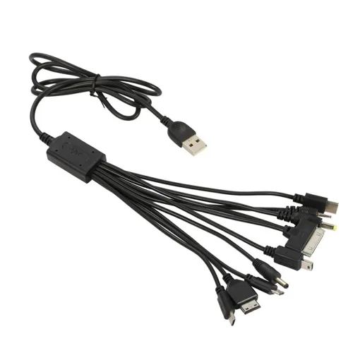 Miniatura 6 de Cutwif Cable de carga múltiple 10 en 1, cable de carga múltiple universal con 10 puertos para teléfonos celulares, altavoz, MP3, MP4 y más