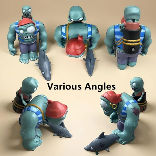Miniatura 4 de JHESAO Plantas y Zombis - Figuras de acción de juguetes, set de zombis PVZ, serie 1 y 2, grandes regalos para niños y fanáticos, para cumpleaños
