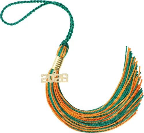 Miniatura 307 de Borla de graduación Aqua 2022, todos los colores escolares disponibles, fabricada en Estados Unidos