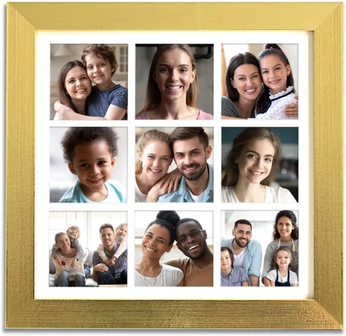 Miniatura 10 de YK artwood Impresiones en lienzo personalizadas con tus fotos, marco personalizado de 8 x 8 pulgadas, marco moderno de madera negra con tu foto