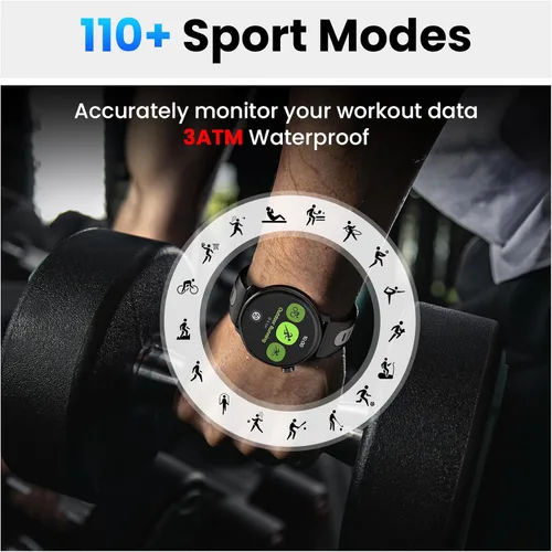 Miniatura 7 de Reloj inteligente para hombres y mujeres GPS, 1.43 pulgadas AMOLED Smartwatch con brújula/barómetro/altímetro 100+ rastreador de fitness deportivo