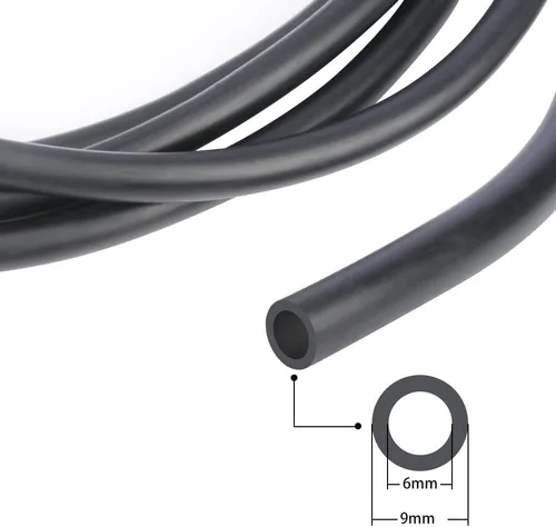 Miniatura 2 de stonylab Tubo de goma de látex negro, pieza continua altamente elástica y fuerte, tubo de látex puro tubo de goma natural de 3/8 pulgadas