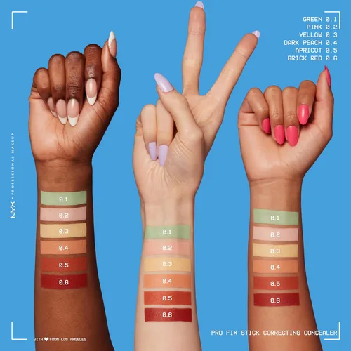 Miniatura 6 de NYX PROFESSIONAL MAKEUP Pro Fix Stick Corrector Ocultador, Corrector en Barra de Cobertura Media Modulable - Albaricoque 0.5 ALABRICOTE