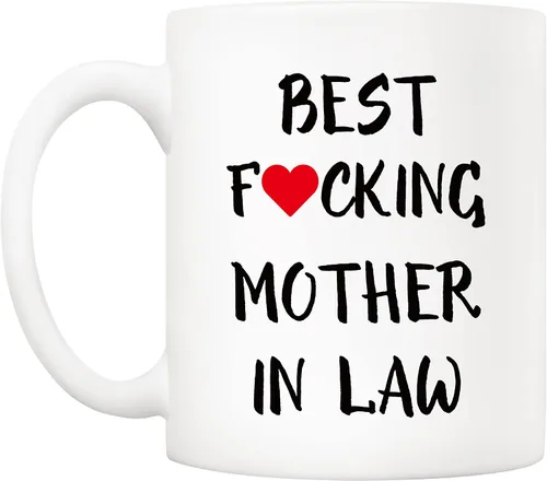 Miniatura 2 de 5Aup Regalos de Navidad para el día de la madre, taza de café divertida para suegra de parte del yerno, tazas de 11 onzas para la mejor suegra