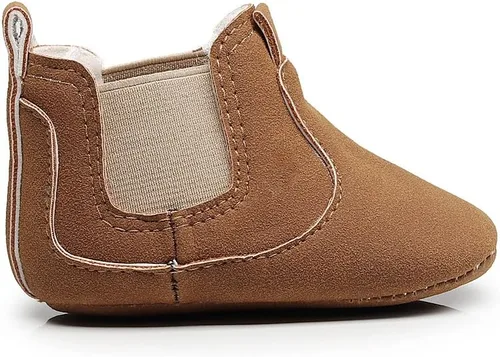 Miniatura 9 de HONGTEYA Botines de bebé para niños pequeños, zapatos de invierno cálidos, botas para recién nacidos, botas de suela suave, antideslizantes, zapatos