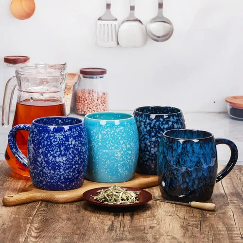 Miniatura 5 de Taza de café grande de cerámica de 21 onzas, 600ml taza de té grande de cerámica hecha a mano para oficina y hogar, apta para microondas