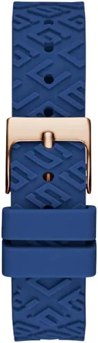 Miniatura 5 de GUESS Reloj para mujer de 1.339 in - Correa de silicona azul, esfera azul, caja de nailon a base de biológica