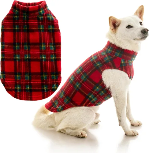 Miniatura 5 de Gooby - Chaleco de Vellón Elástico, Chaleco de Vellón Tipo Pullover Chaqueta Suéter para Perros, Azul Argyle, Extra Pequeño