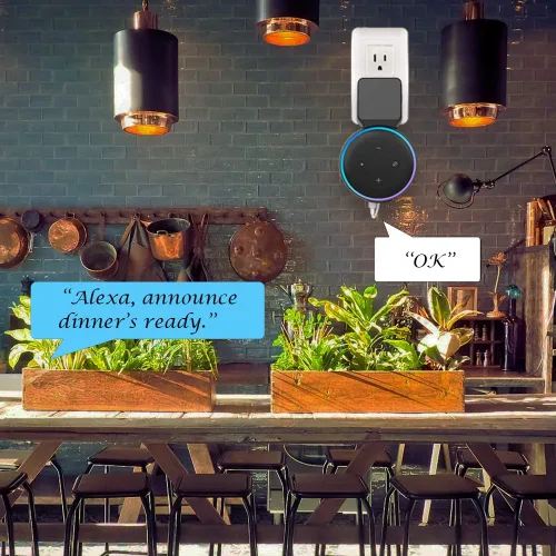 Miniatura 4 de Maxonar Soporte de pared Echo Dot, soporte para Echo Dot de 3ª generación, compatible con HomePod Mini, accesorios inteligentes para Echo Dot