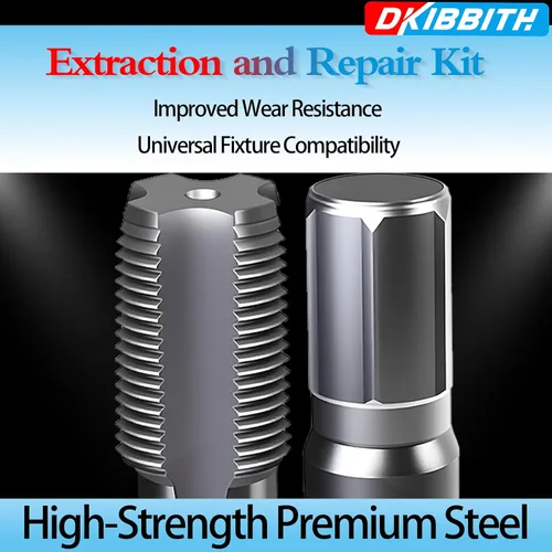 Miniatura 6 de DKIBBITH Juego de extractor de tubos de 2 piezas y machuelo NPT de 1/2" - Herramientas de acero al carbono resistentes para quitar tubos roscados