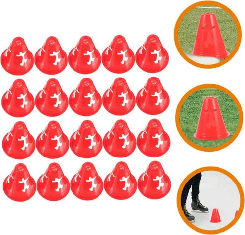 Miniatura 6 de GALPADA 20Pcs Small High Sports Training Cones for Soccer and Roller Skating Agility Drills Portable Markers for School Practice and Speed Control