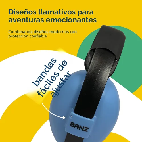 Miniatura 6 de Baby Banz Orejera de protección auditiva para bebes, para mayores de 3 meses, talla única , Azul