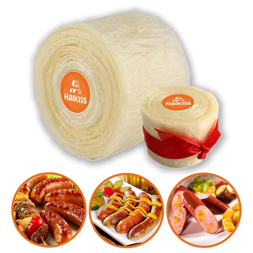 HAIKISS Carcasa de salchicha de secado comestible, tripas naturales para salchichas caseras sabrosas, salchichas de desayuno, salchichas italianas y
