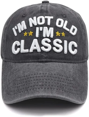 Miniatura 23 de Divertidos regalos de jubilación o cumpleaños sombreros para hombres y mujeres, gorra de béisbol clásica I'm Not Old Regalos para papá, abuelo