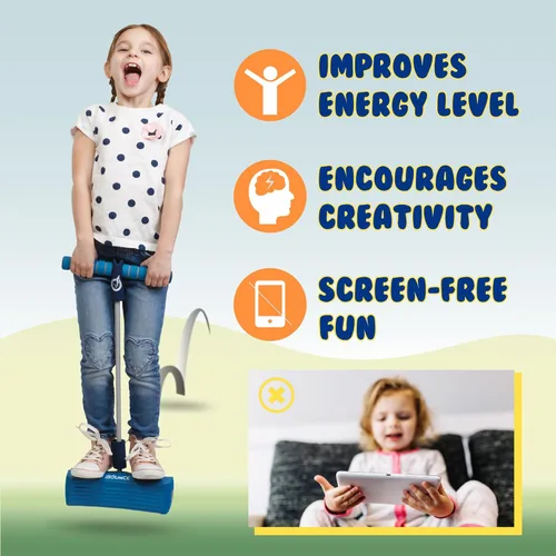 Miniatura 5 de New Bounce Pogo Stick para niños pequeños – Jersey de espuma para edades de 3, 4, 5, 6, 7, 8 años – Juguetes de salto al aire libre – Regalo