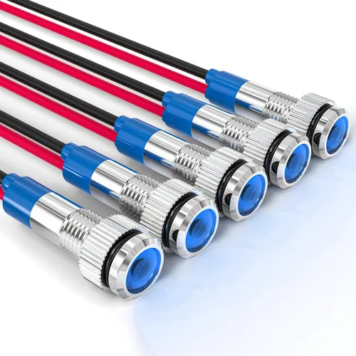 Miniatura 13 de GASHER Luz indicadora de ahorro de energía de 110V/24V/12V 20mA Tamaño del orificio de montaje 0.472 in (1/2 pulgada) Verde, Amarillo, Rojo, Azul