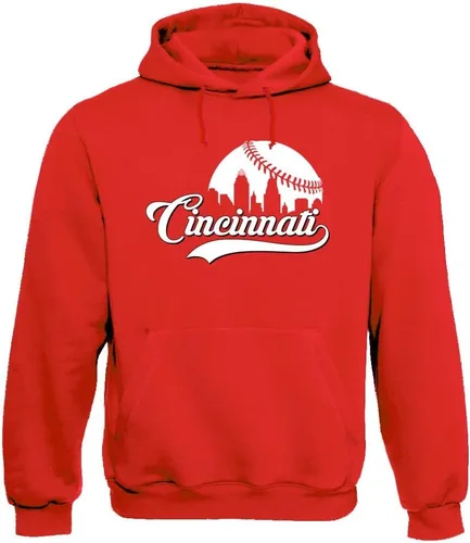 Miniatura 15 de Xtreme Apparrel Cityscape Skyline - Sudadera con capucha para hombre para fanáticos del béisbol