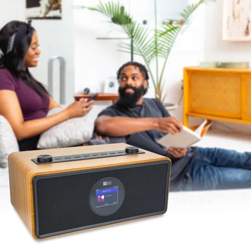 Miniatura 9 de Ocean Digital WR-860 FM Radio de Internet Wi-Fi con altavoces estéreo, reloj despertador, temporizador de sueño, salida de línea, entrada auxiliar