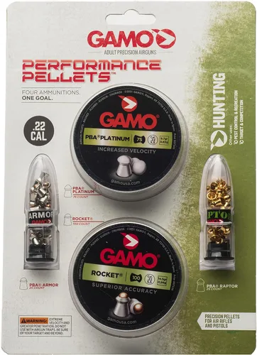 Gamo High Performance Airgun Pellets Combo Pack – Assorted Pellets, Multiple Caliber Options