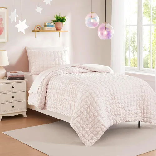 Miniatura 18 de Juego de ropa de cama para niños en una bolsa para niños y niñas, juego de sábanas impresas y edredón, individual, Waterbury Marble Mármol Waterbury