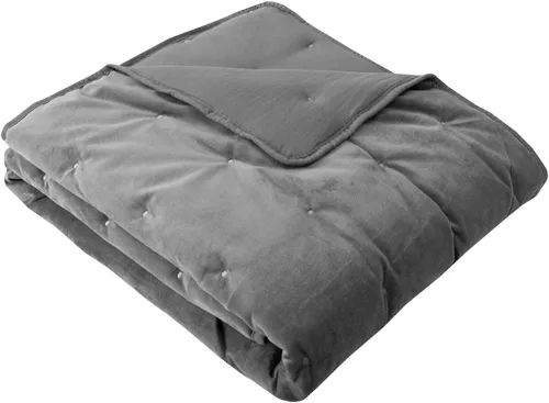 Miniatura 4 de Manta de terciopelo con puntada de punto, reversible, suave y lujosa, de 50 x 60 pulgadas, acogedora felpa para todas las estaciones para sofá