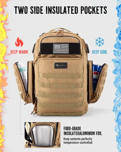 Miniatura 2 de Dinictis Bolsa de pañales para papá, mochila para pañales para hombres con cambiador de pañales, mochila militar para pañales con sistema Molle