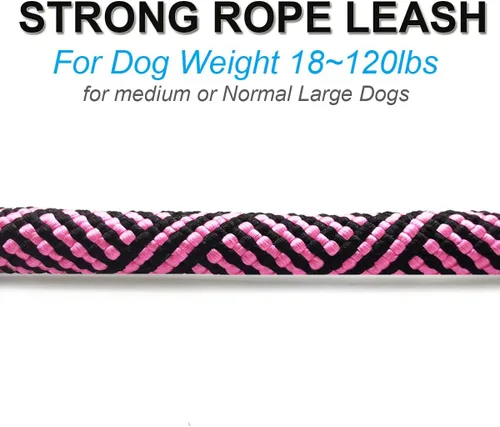 Miniatura 6 de Correa corta para perro de 18 pulgadas, cuerda de tráfico para perro con mango acolchado, lengüeta de nailon fuerte de 1.5 pies para perros medianos