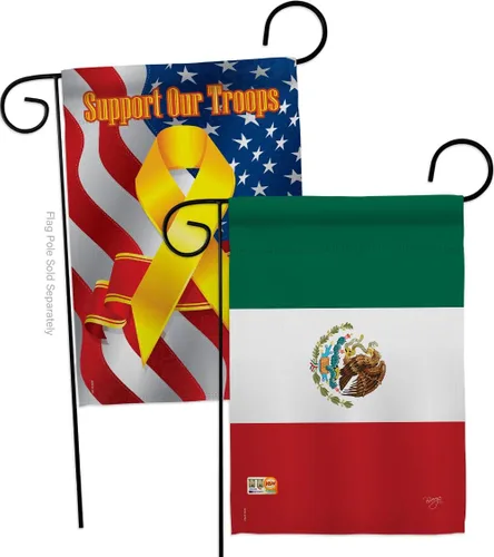 Breeze Decor HG108357 - Bandera de país de México con impresiones de la nacionalidad del mundo, diseño de casa vertical de 28.0 x 40.0 in, jardín de