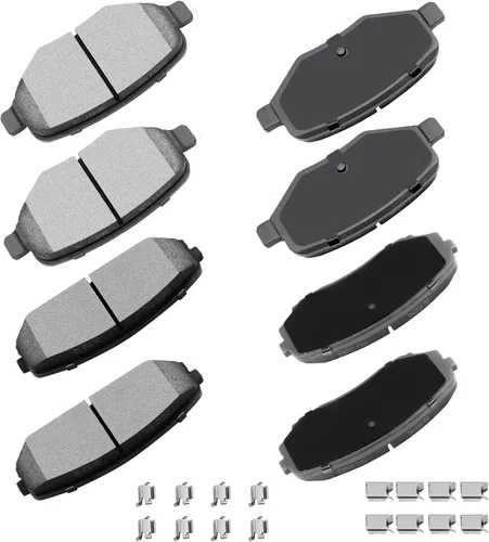 Miniatura 11 de Cciyu D627 Kit de 4 piezas de pastillas de freno cerámicas traseras 1994-2004 para Ford Mustang