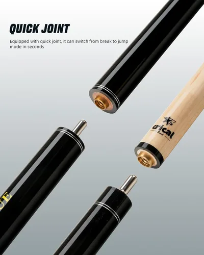 Miniatura 7 de CRICAL Heavy Hitter Jump Break Cue 3-Pieces 54inch Short Maple Break Jump Cue with 13.5mm Tip Punch Cue Professional Jump Cue Billiard Pool Stick