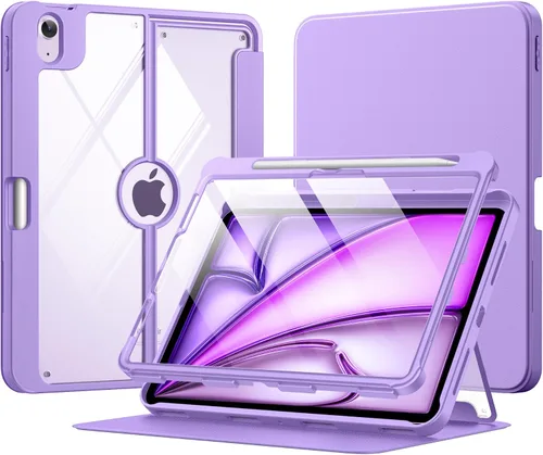MoKo Funda para iPad Air de 11 pulgadas 7ª/6ª generación M3/M2 2025/2024, iPad Air 5ª/4ª generación de 10.9 pulgadas 2022/2020 con soporte para