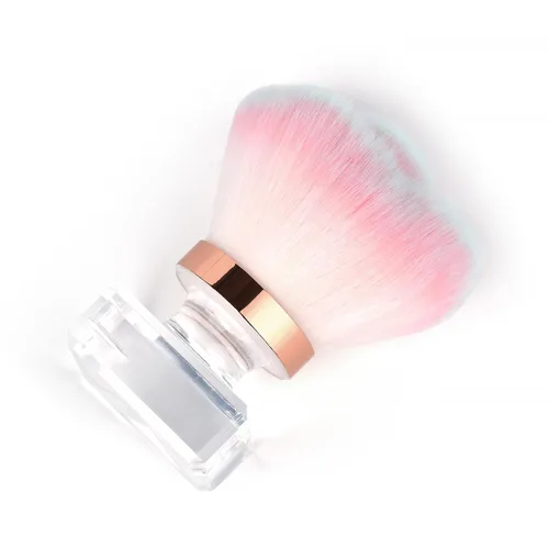 Miniatura 2 de KADS Cepillo para polvo de uñas, cepillo de maquillaje con forma de flor, base de cristal, cepillo de limpieza de uñas, herramienta de cepillo