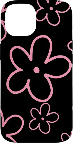 Miniatura 4 de Pink Black Flower Retro Modern Boho Floral Aesthetics Case for iPhone 17