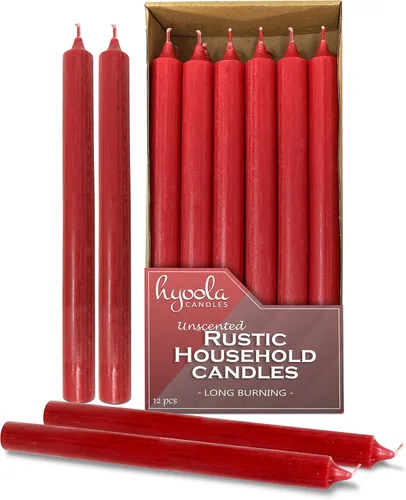 Miniatura 11 de Hyoola Velas de cena de 10 pulgadas – Paquete de 12 – Palitos de vela altos sin perfume rústico de larga duración Sahara