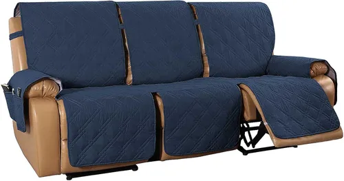 Miniatura 9 de Beacon Pet Funda para silla reclinable, funda elástica para sofá reclinable de 2/3 plazas, funda impermeable con bolsillos, protector de muebles