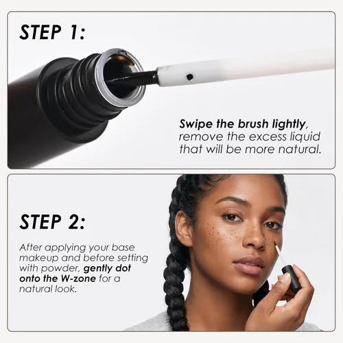 Miniatura 6 de KYDA Maquillaje líquido para pecas, pecas sintéticas resistentes al agua, aspecto natural, para construir, de larga duración, bolígrafo de punto