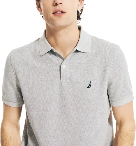 Miniatura 25 de Nautica playera polo clásica de mangas cortas, color sólido, para hombre