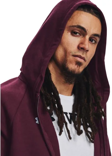 Miniatura 3 de Under Armour Rival - Sudadera de vellón para hombre, con capucha y cierre con cremallera completa