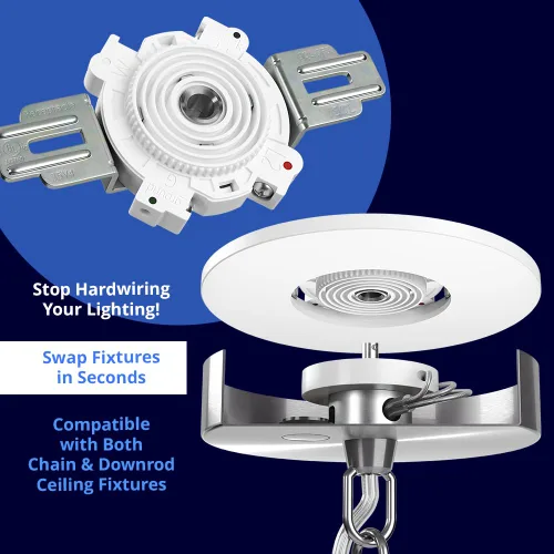 Miniatura 7 de SkyX SkyPlug - Base de iluminación estándar Plug & Play, acabado de latón desgastado Carina