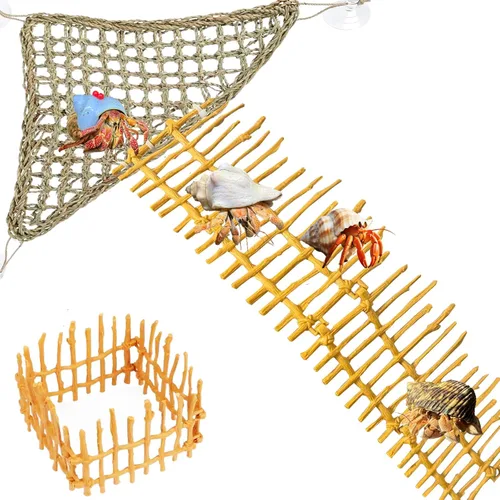 Escalera de cangrejo ermitaño, juguete para escalar, accesorios de tanque de decoración de cangrejo ermitaño, decoración de hábitat de reptiles con
