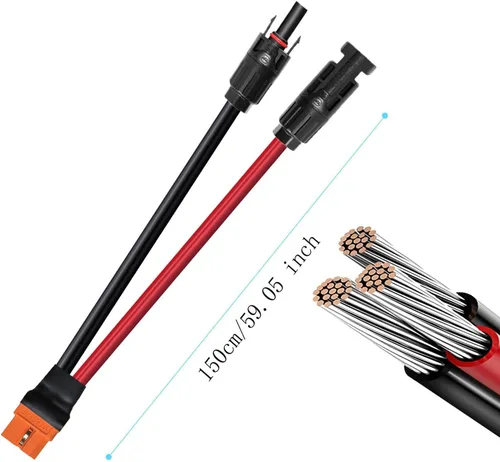 Miniatura 2 de Cable de extensión solar a XT60i 10AWG XT60I-F 6mm2 cable solar compatible con estación de energía portátil (10AWG 5 pies)